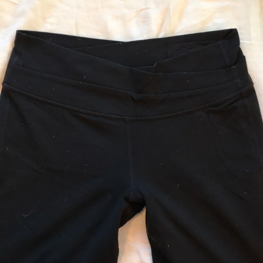 Lululemon black flares yoga pants